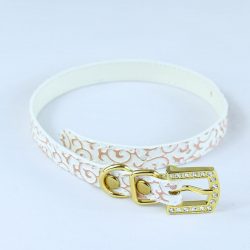 Pink and white cat collar